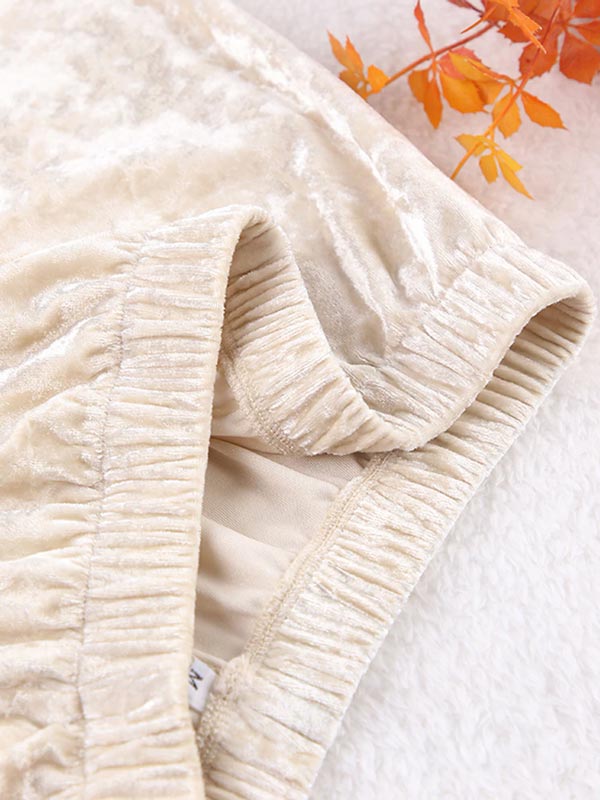 Pyjama Crème En Velours Pour Femme Éclat d'Opale