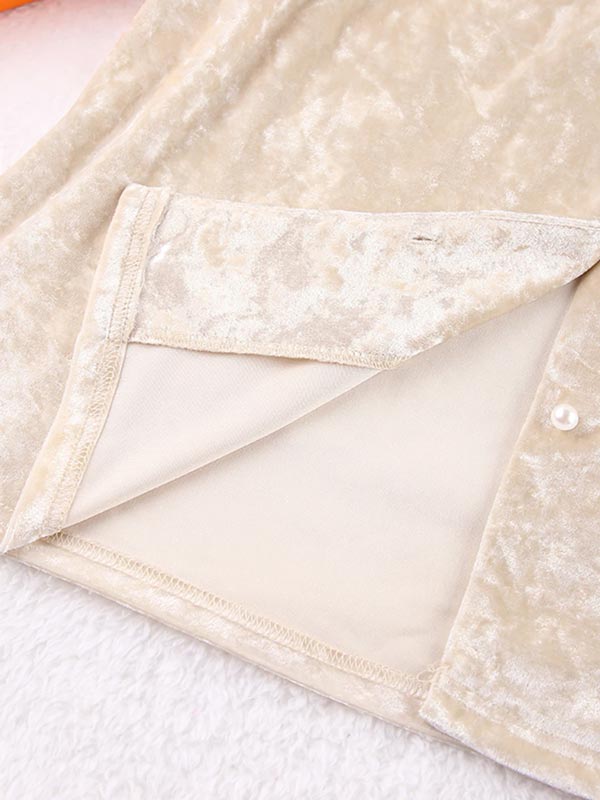 Pyjama Crème En Velours Pour Femme Éclat d'Opale