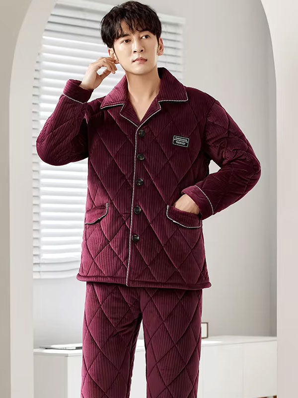 Nuit Polaire | Pyjama Épais D'Hiver Pour Homme