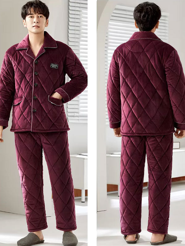 Nuit Polaire | Pyjama Épais D'Hiver Pour Homme