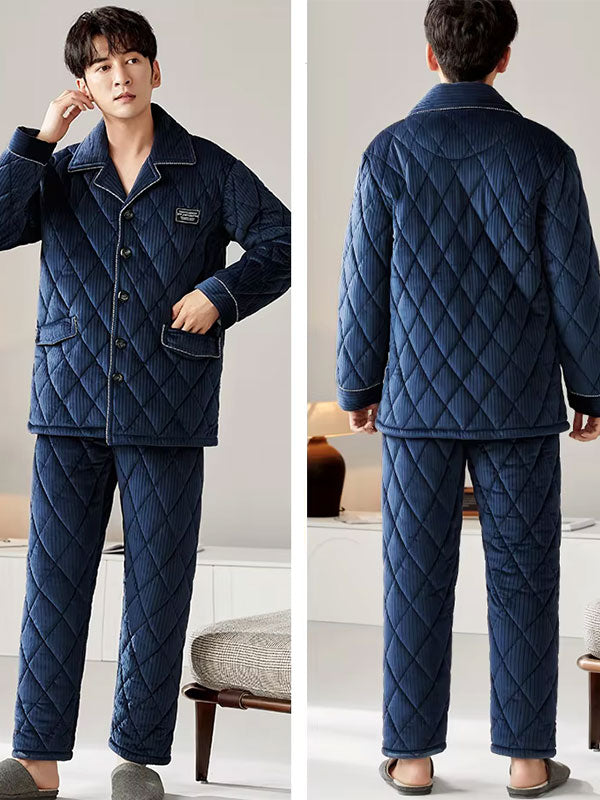 Nuit Polaire | Pyjama Épais D'Hiver Pour Homme