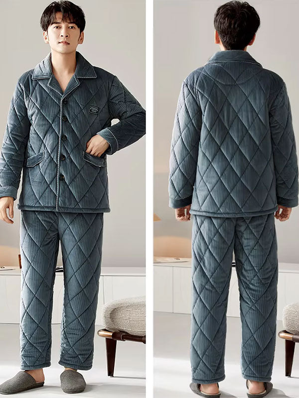 Nuit Polaire | Pyjama Épais D'Hiver Pour Homme