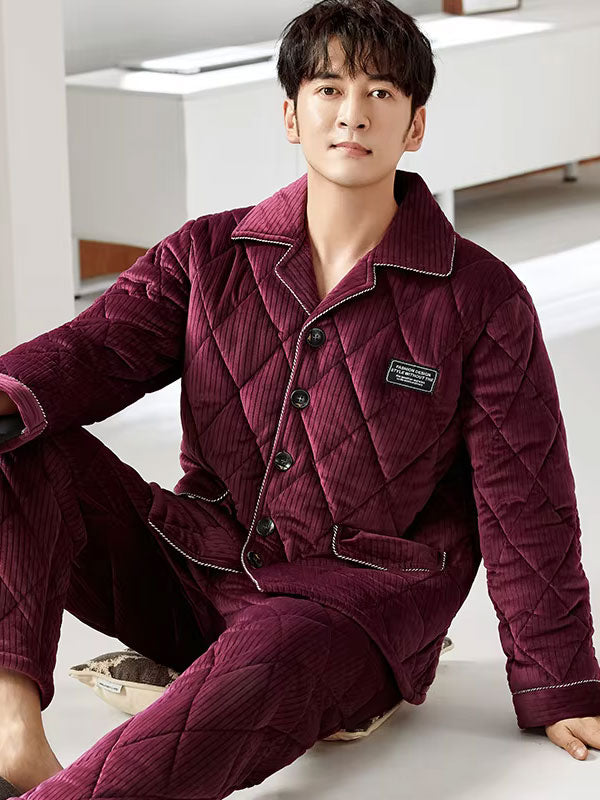 Nuit Polaire | Pyjama Épais D'Hiver Pour Homme
