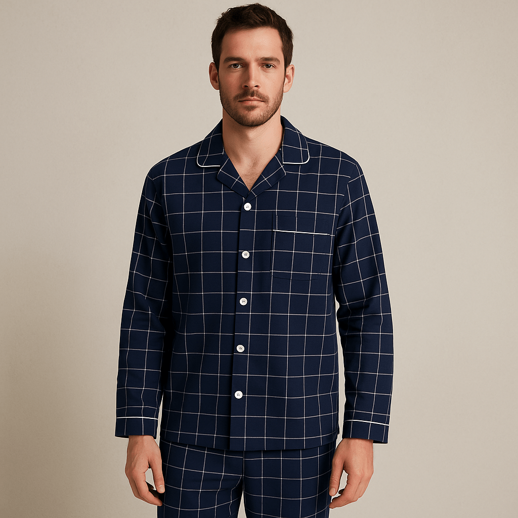 Pyjama homme | Carreaux bleus