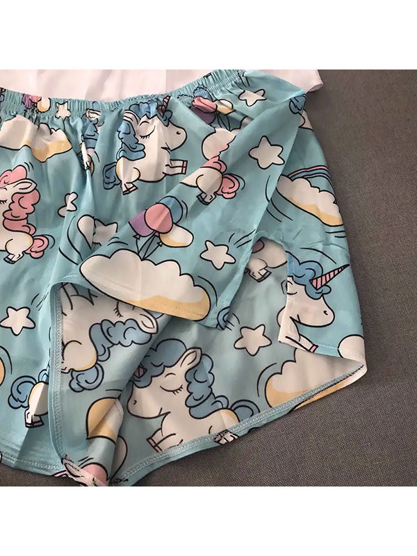 Pyjama Satin Signature pour Femme | Licorne Bleu