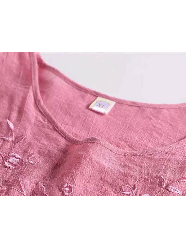 Secret de Lys Pyjama en Lin Rose pour Femme