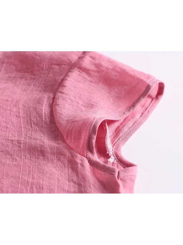 Secret de Lys Pyjama en Lin Rose pour Femme