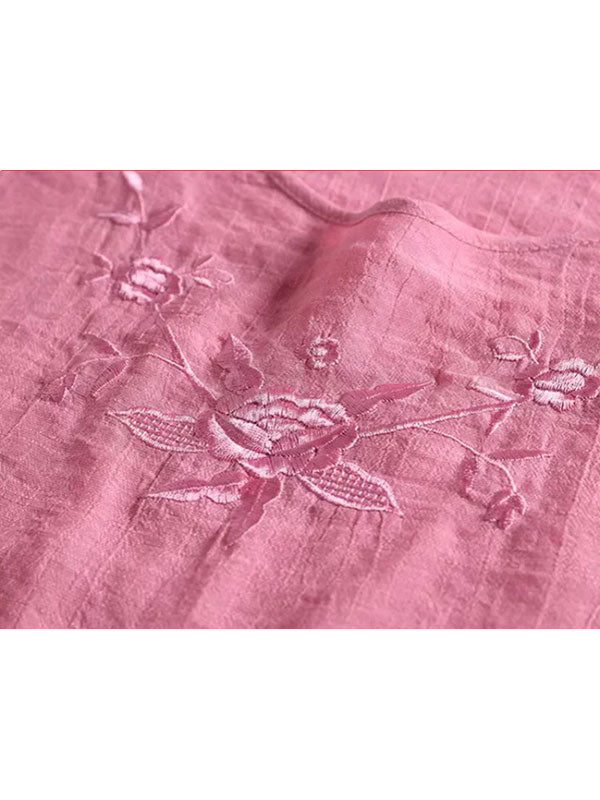 Secret de Lys Pyjama en Lin Rose pour Femme