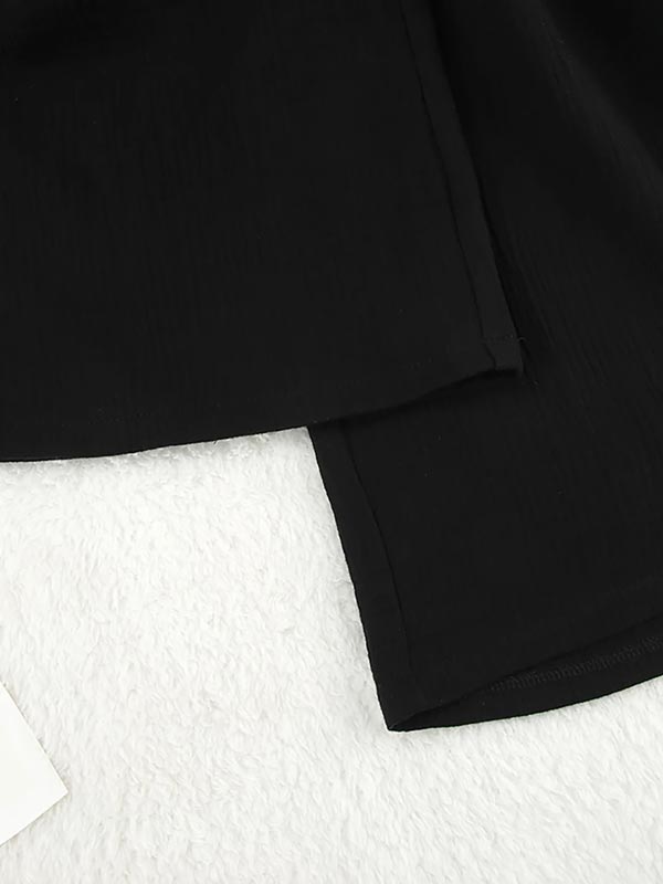 Pyjama Noir En Coton Pour Femme Mélodie de Nuit Signature