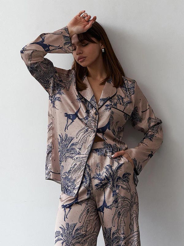 Pyjama en Satin pour Femme 2 pièces Douceur de Lys