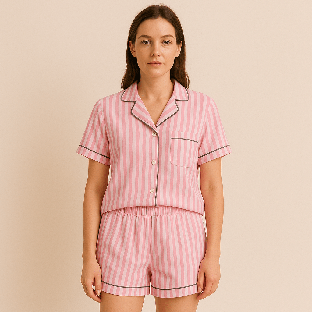 Pyjama rayé | Rose