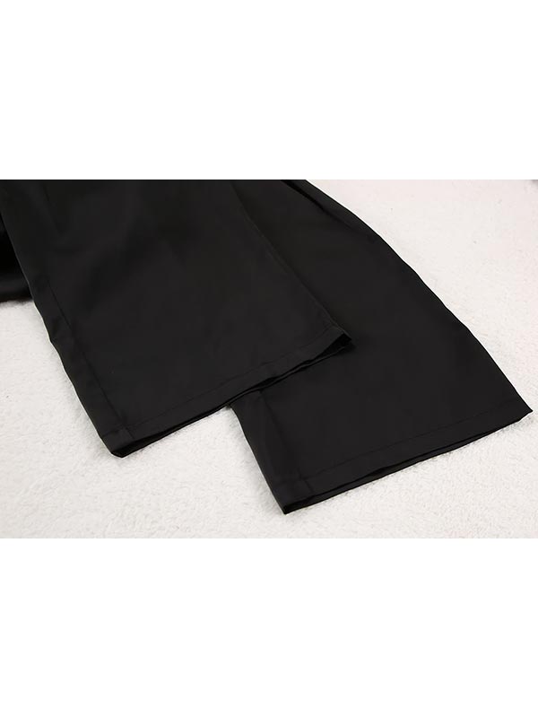 Pyjama en satin noir pour femme | Brise de Nuit
