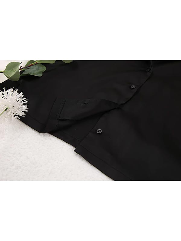 Pyjama en satin noir pour femme | Brise de Nuit