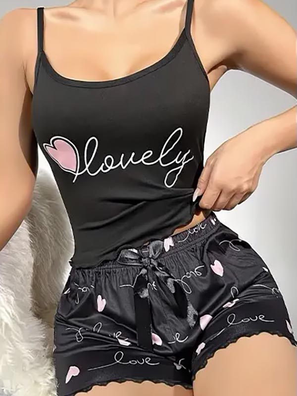 Pyjama Short en Satin pour Femme Étoile de Nacre