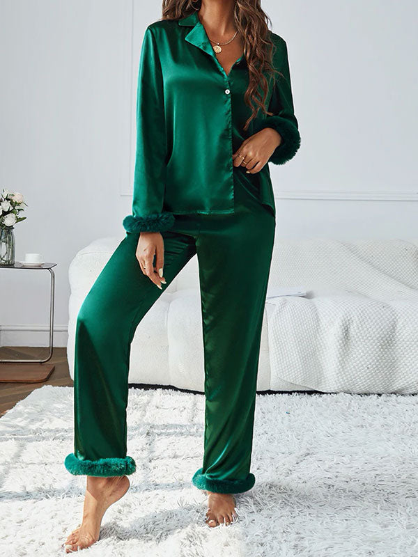 Pyjama Vert Pour Femme En Satin Rêve Émeraude Luxe
