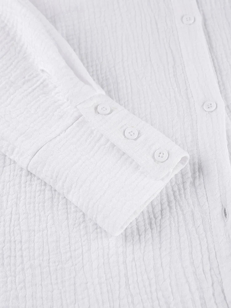 Orchidée de Nuit : Pyjama Blanc en Coton pour Femme