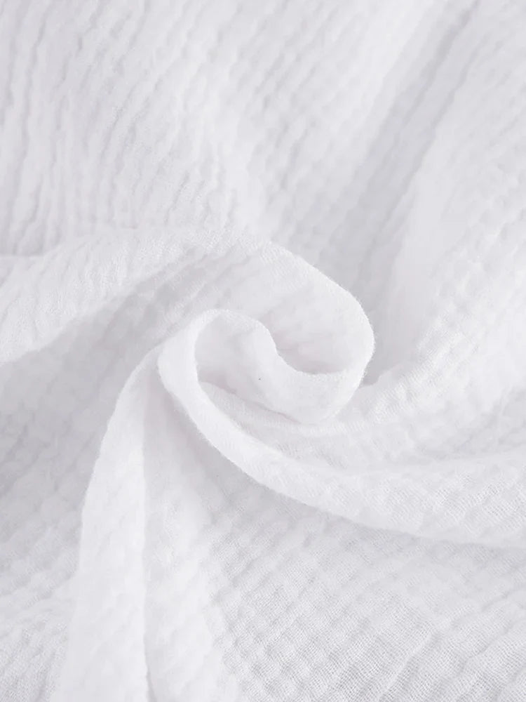 Orchidée de Nuit : Pyjama Blanc en Coton pour Femme