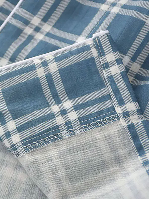 Pyjamas Pour Homme 100% Coton À Carreaux Douceur d'Ébène