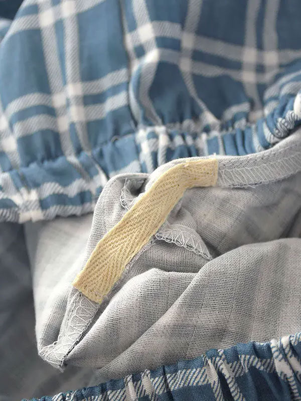 Pyjamas Pour Homme 100% Coton À Carreaux Douceur d'Ébène