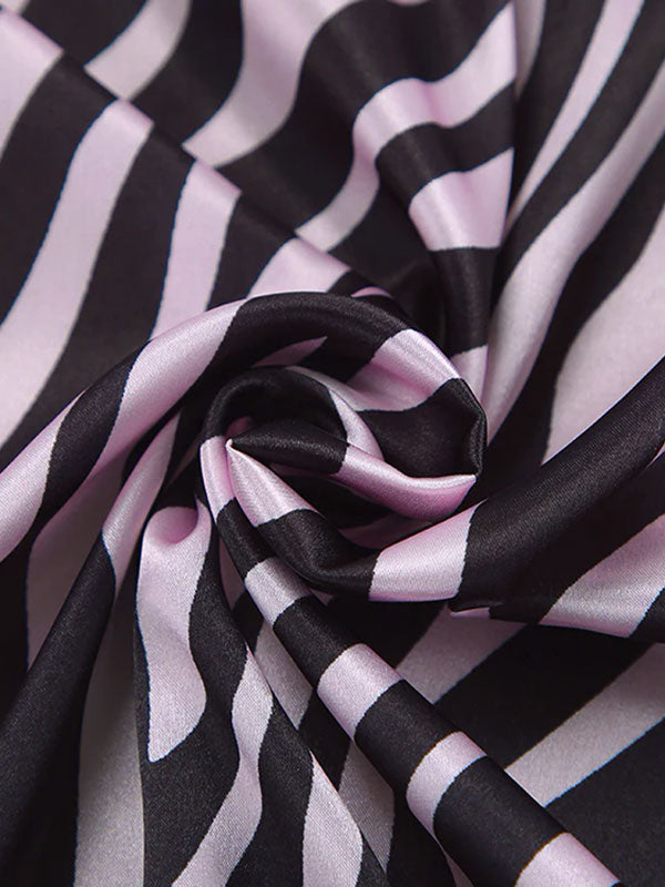 Robe de Chambre pour Femme en Satin Zèbre | Signature
