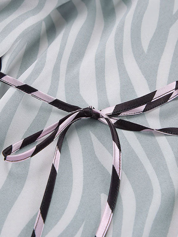 Robe de Chambre pour Femme en Satin Zèbre | Signature