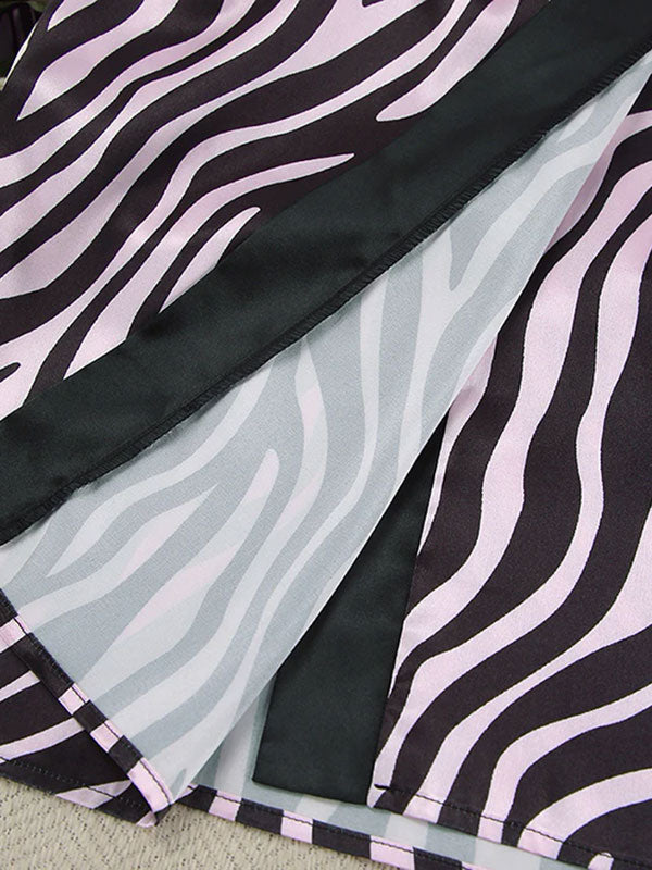 Robe de Chambre pour Femme en Satin Zèbre | Signature