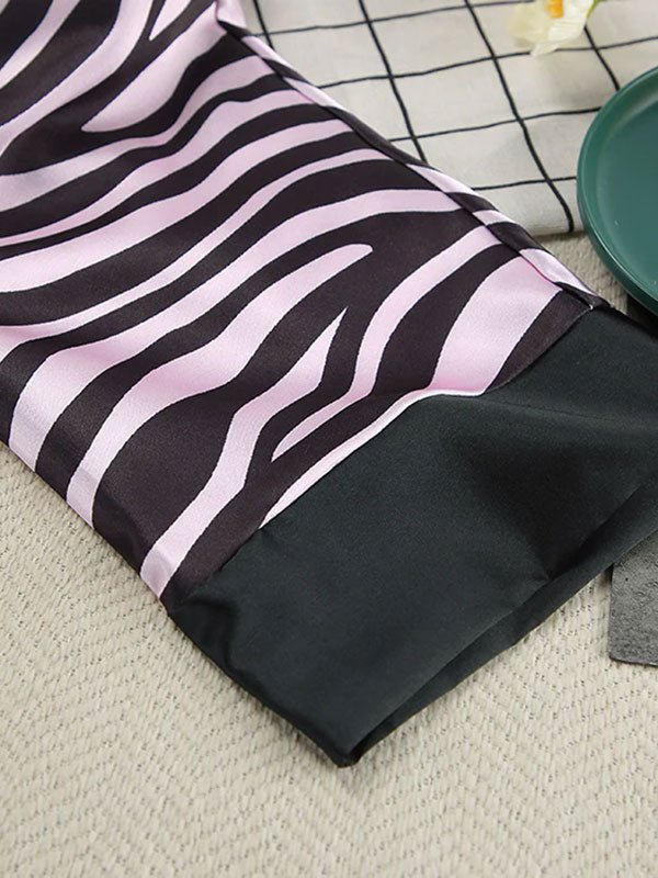 Robe de Chambre pour Femme en Satin Zèbre | Signature