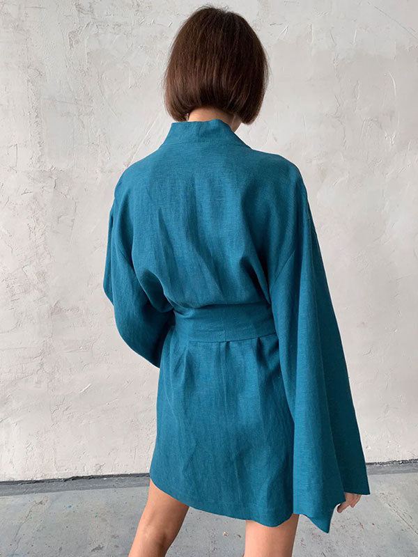Robe de Chambre Kimono Pour Femme Délicatesse Matinale Signature