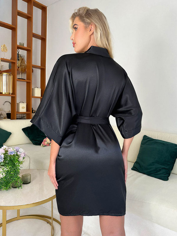 Robe de Chambre en Satin pour Femme | Matin de Rêve