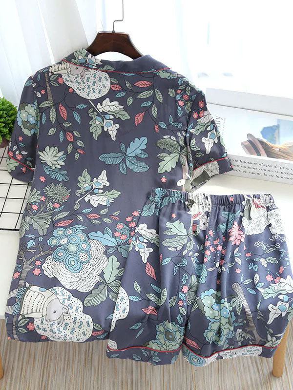 Pyjama Short Pour Femme 2 Pièces Pétales de Nuit