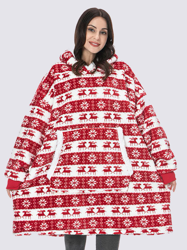 Pull Plaid Noël à Capuche Signature