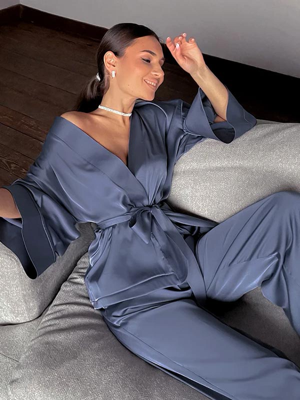 Pyjama En Satin Pour Femme Mystère de Nuit Signature