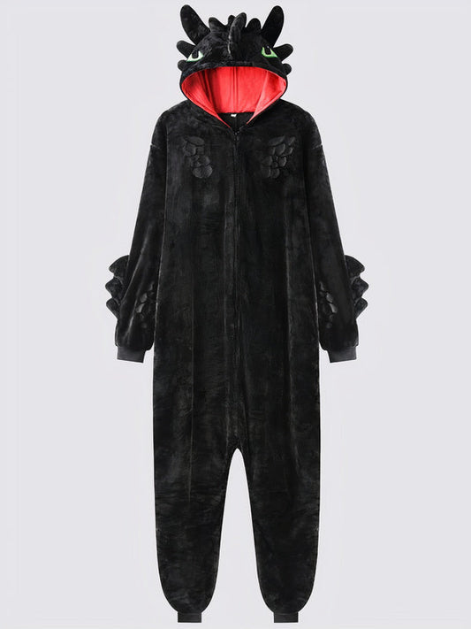 Combinaison Pyjama Femme Dragon Noir Signature