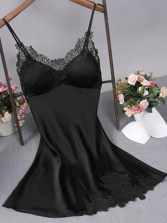Nuisette en Satin Push Up pour Femme Noir | Signature