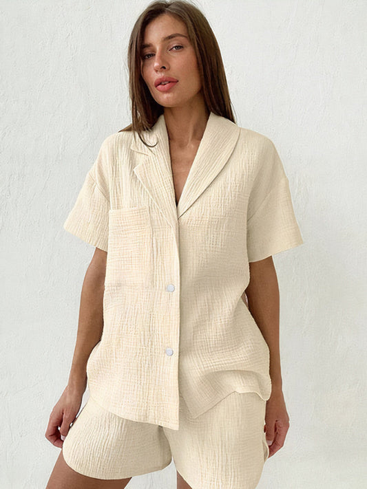Pyjama en Crépon de Coton | Signature
