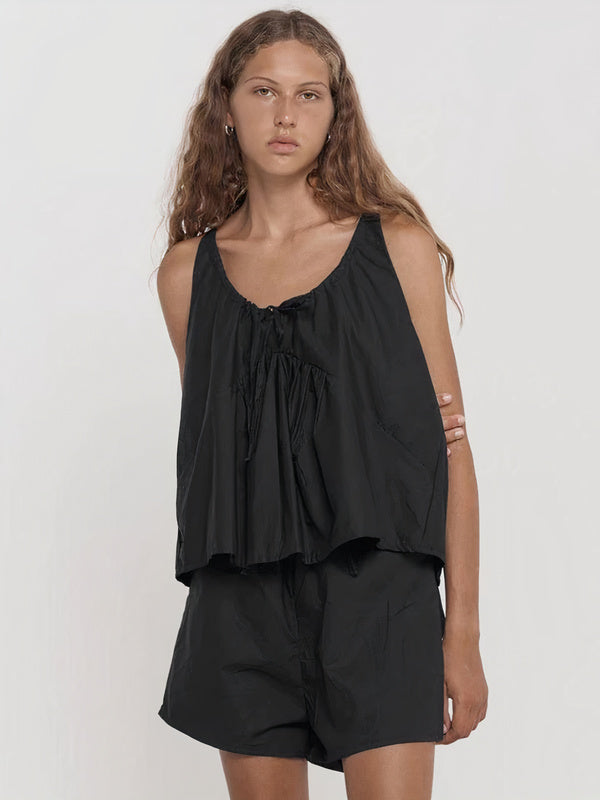 Ensemble Pyjama en Jersey de Coton Noir Signature