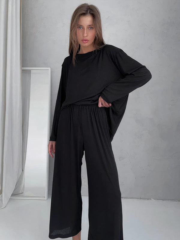 Pyjama en Satin Hirondelle Noir Signature