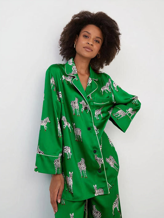 Pyjama en Satin pour Femme Zèbre Signature