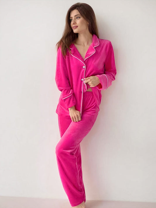 Pyjama en Velours Rosée Signature