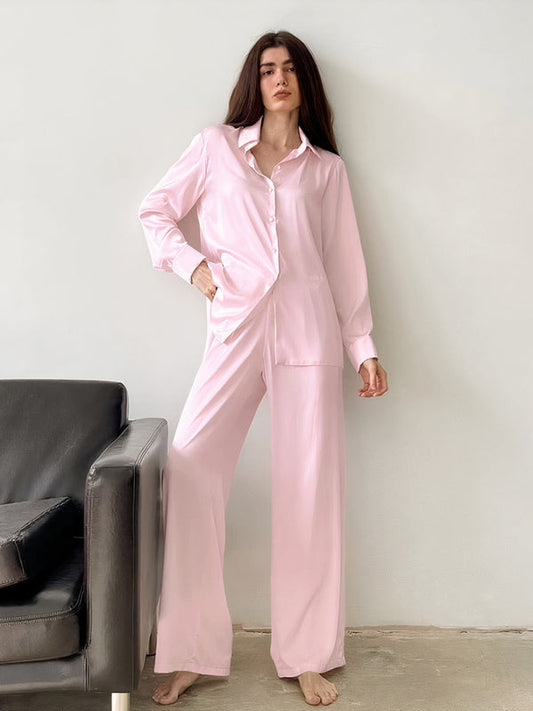 Pyjama deux pièces ample pour femme Rose Signature