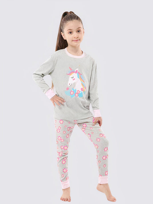 Pyjama Fille Licorne Versicolore 