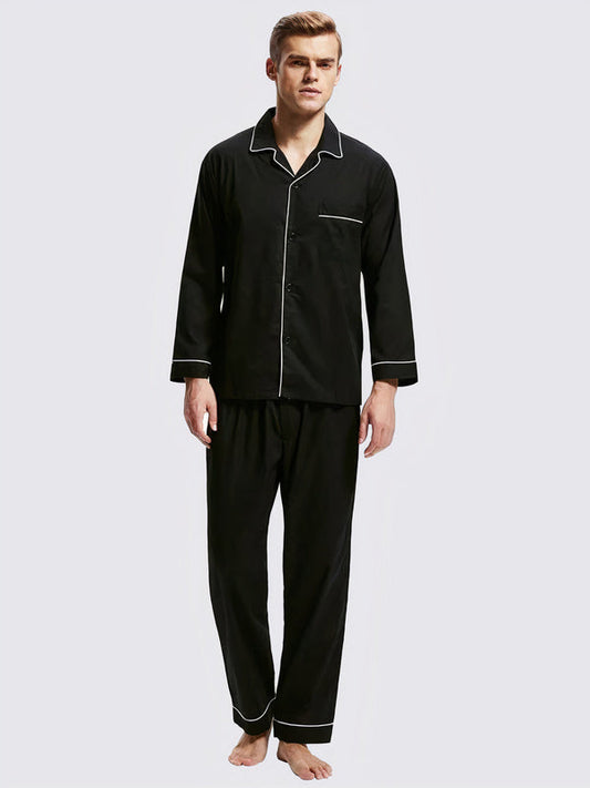 Pyjama en Col à Revers pour Homme | Noir