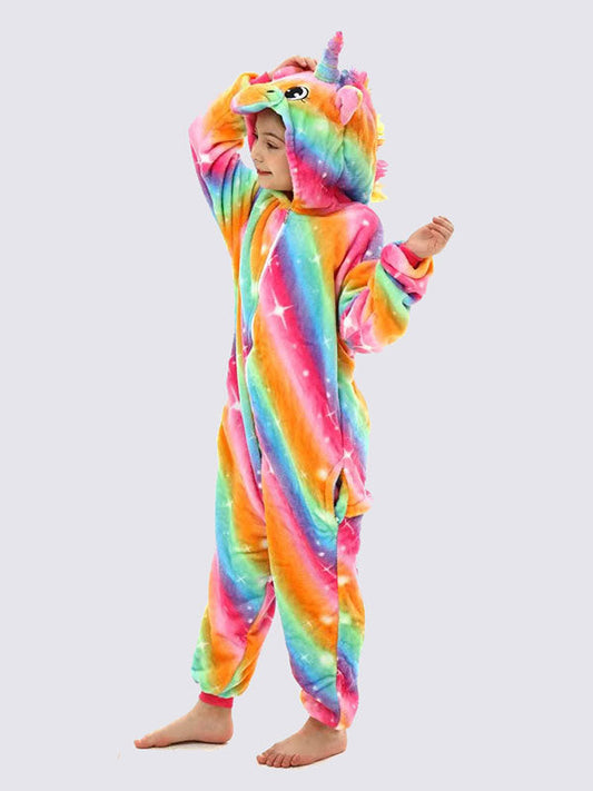 Combinaison Pyjama Pour Fille Licorne Étoilée Multicolore Premium