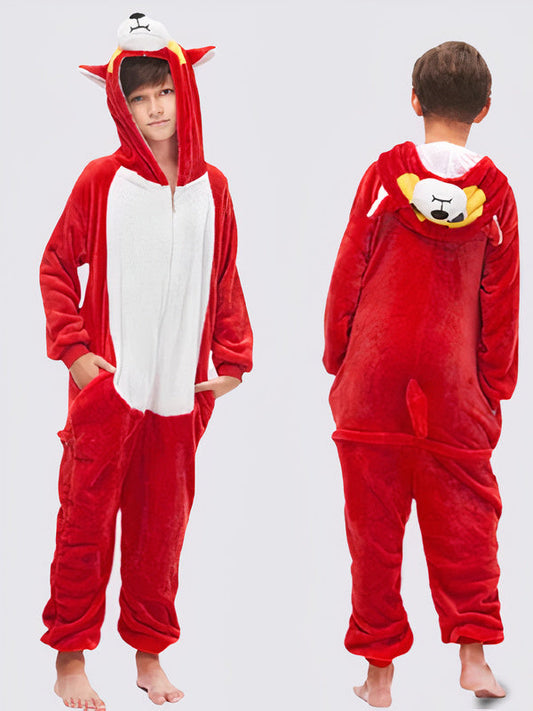 Combinaison Pyjama Pour Garçon Ourson Rouge | 