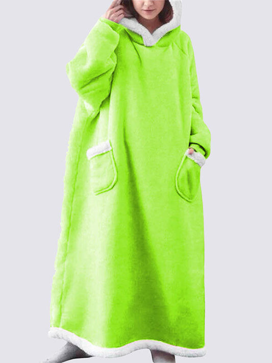 Grand Pull Plaid XXL Vert Anis Signature