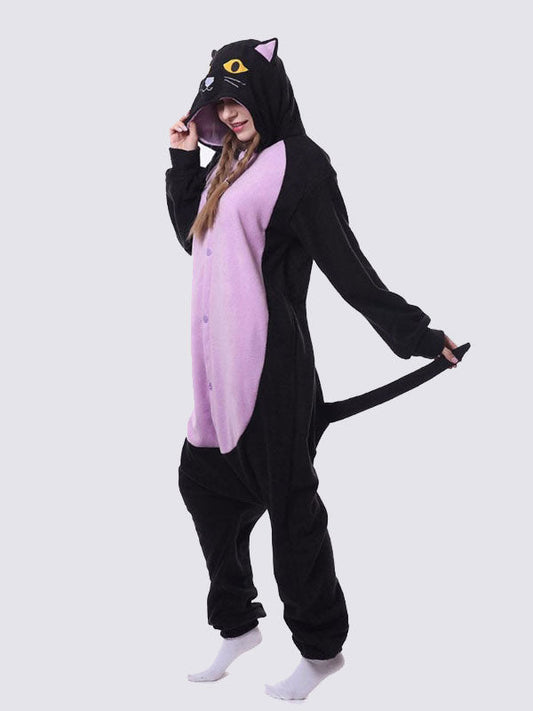Grenouillère Pour Femme Chat Nocturne Violet Signature