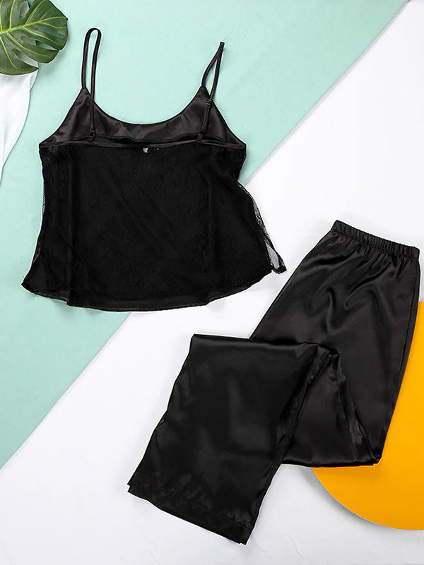 Soupir du Soir: Jolie Pyjama Pour Femme En Satin et Dentelle