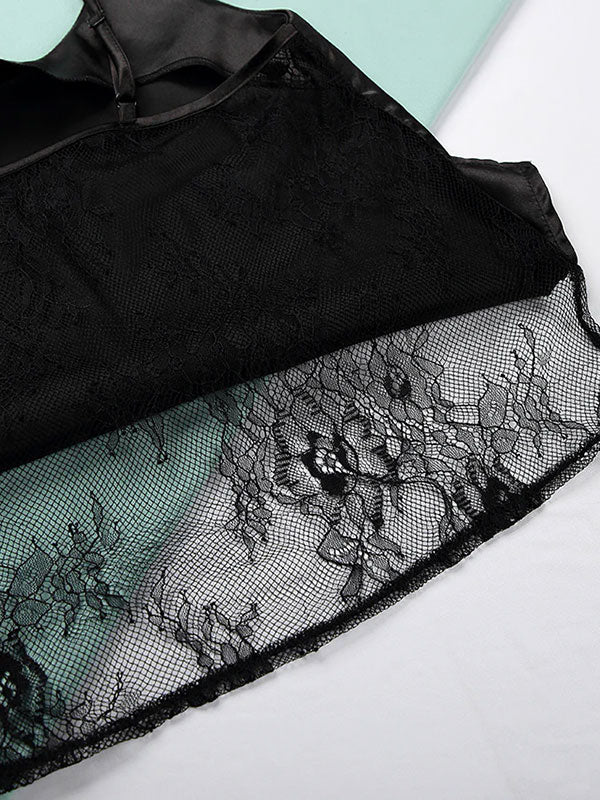 Soupir du Soir: Jolie Pyjama Pour Femme En Satin et Dentelle