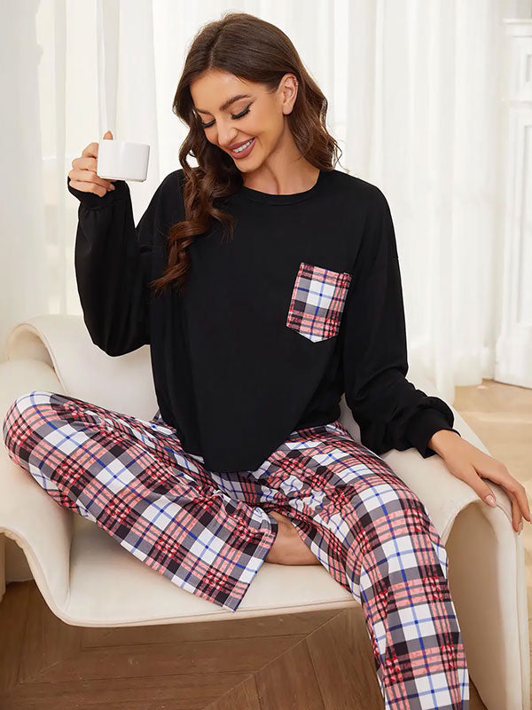 Caresse Nocturne | Pantalon Pyjama à Carreaux Pour Femme