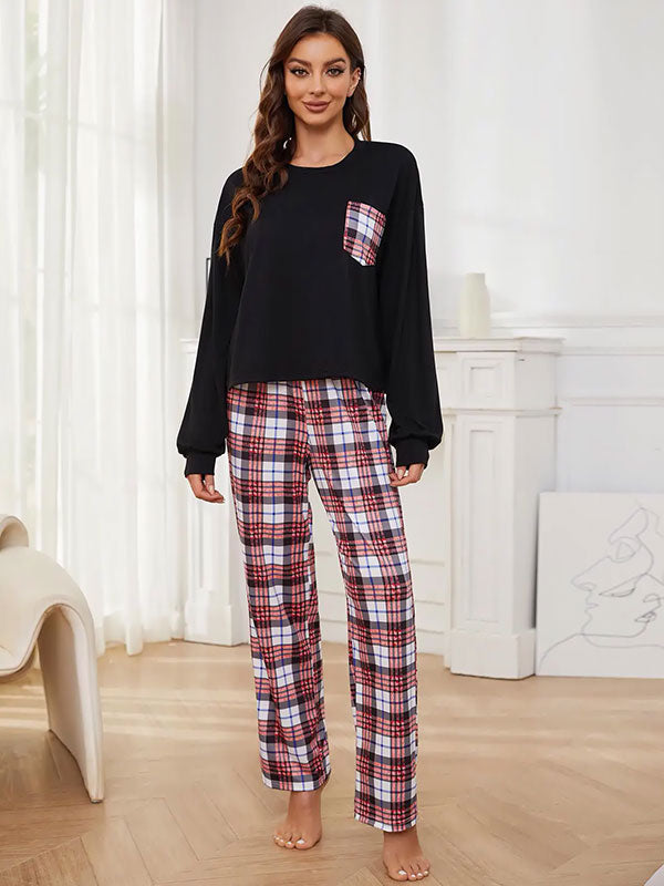 Caresse Nocturne | Pantalon Pyjama à Carreaux Pour Femme